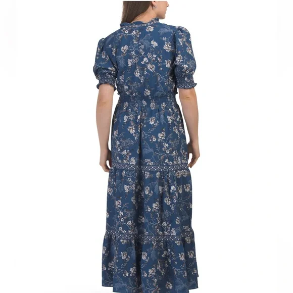 Floral Blue Dress - Picture 2 of 3